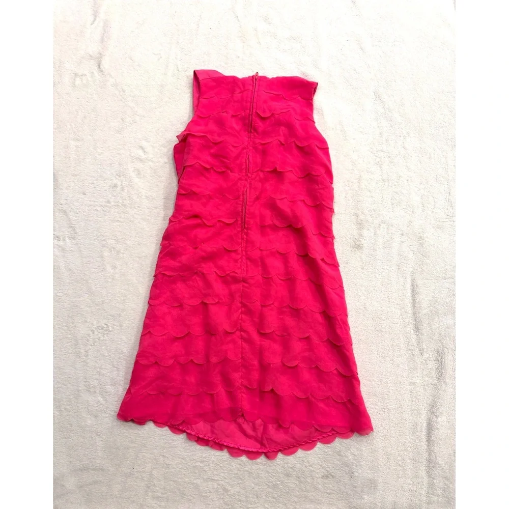 The Childrens Place Girls Hot Pink Tiered Ruffle Sleeveless Party Dress Size 12
